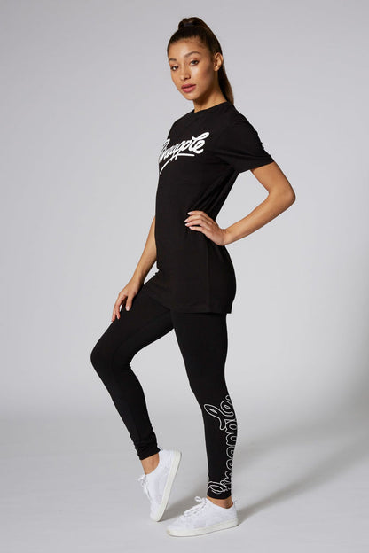 Woman wearing Pineapple Black Logo T-Shirt
