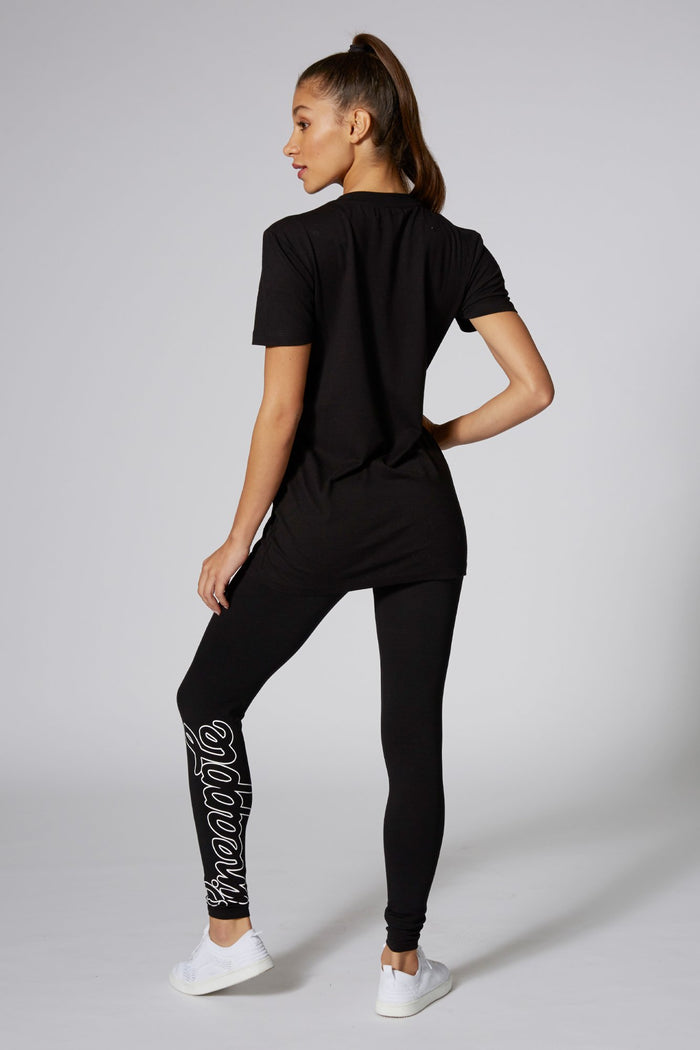 Woman wearing Pineapple Black Logo T-Shirt