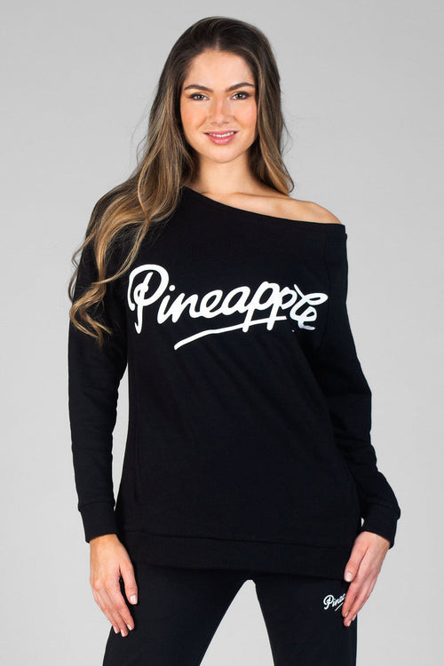 Woman wearing Pineapple black Monster Sweatshirt