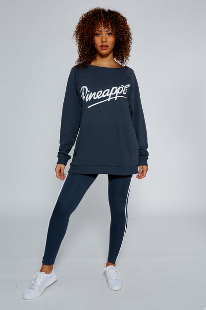 Woman wearing Charcoal Monster Sweater