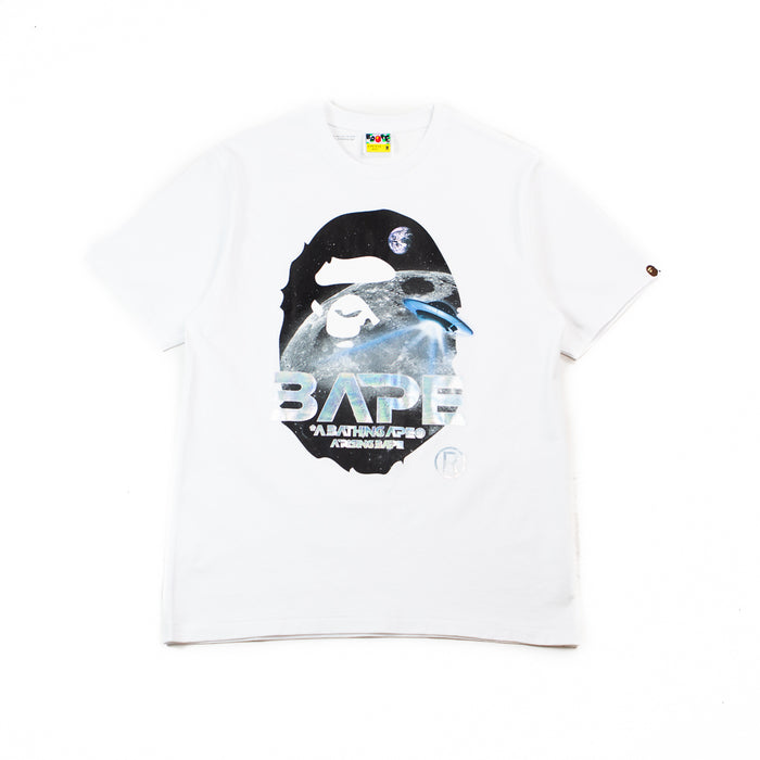 Moon Photo Ape Head Tee (White)