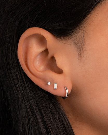 Opal Baguette Stud Earrings