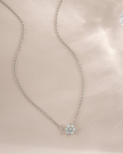 Opal Flower Necklace