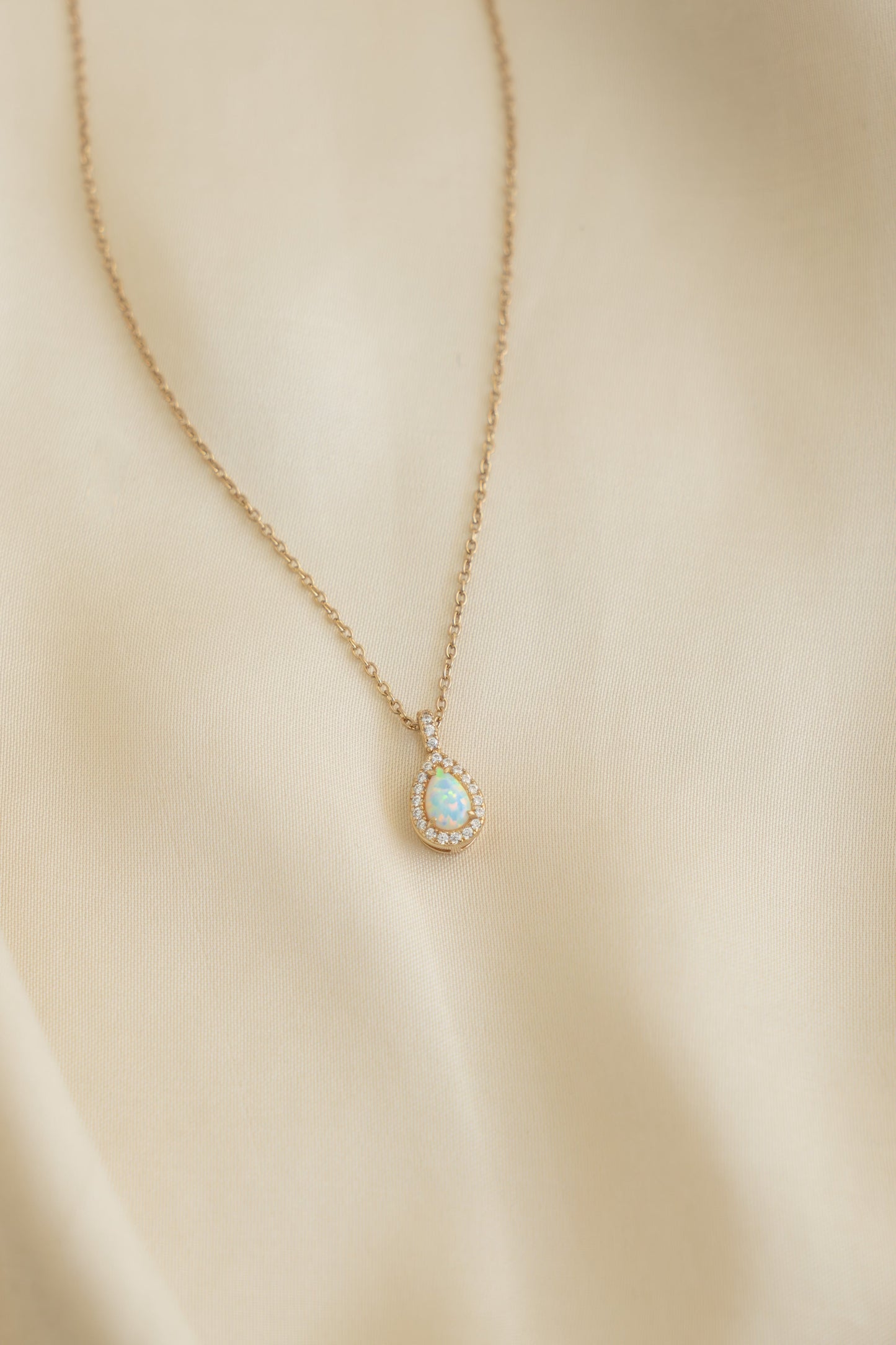 Opal Pear Pendant