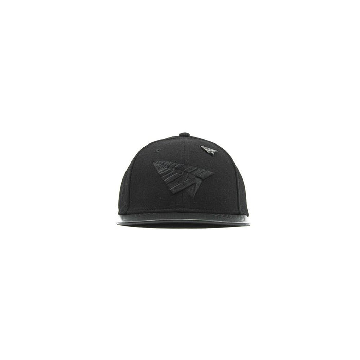 Original Crown Melton Wool & Leather Strapback (Triple Black)