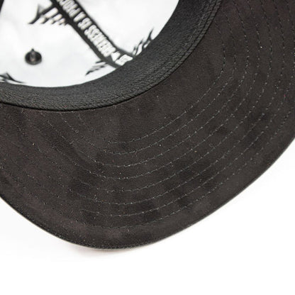 Original Crown Melton Wool & Leather Strapback (Triple Black)