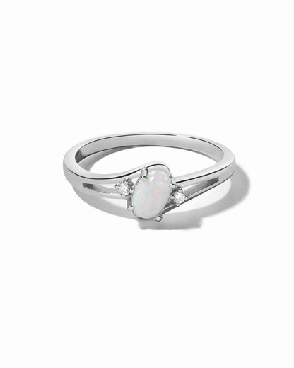 Small Oval Opal Ring