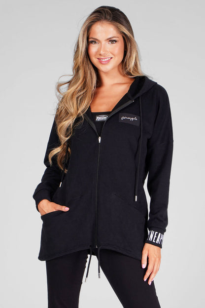 Woman wearing Pineapple Black Parker Zip Jacket