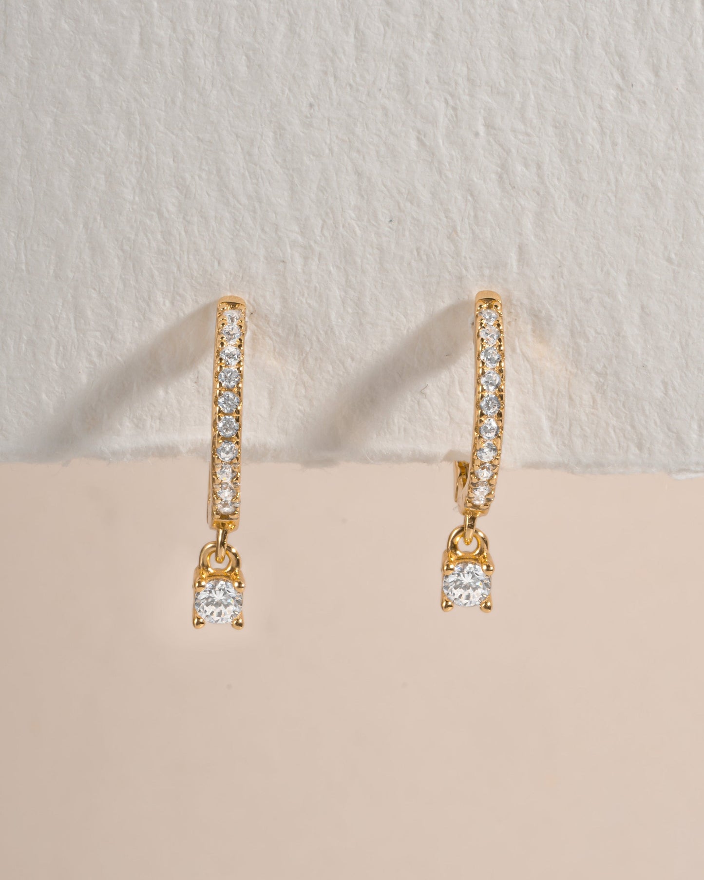 Pavé Charm Huggies