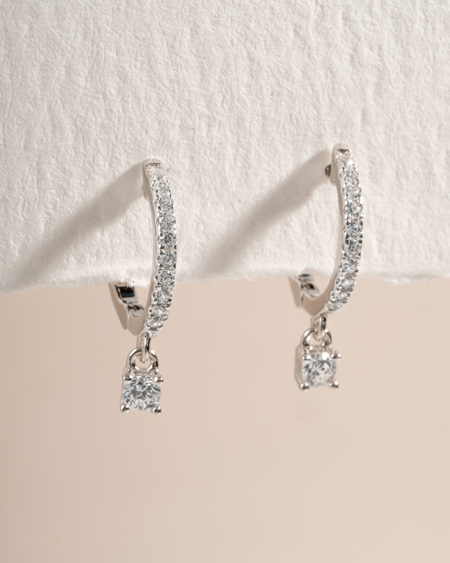 Pavé Charm Huggies