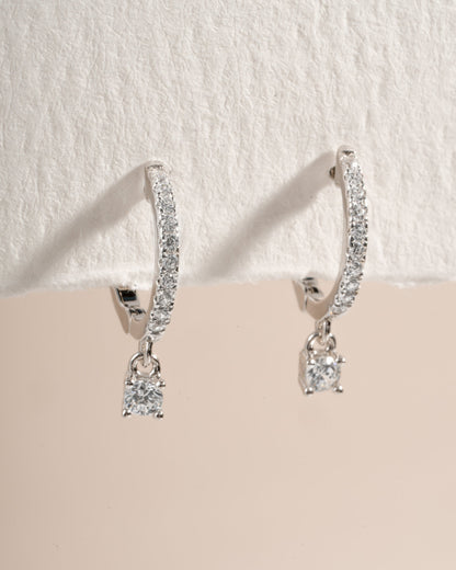 Pavé Charm Huggies