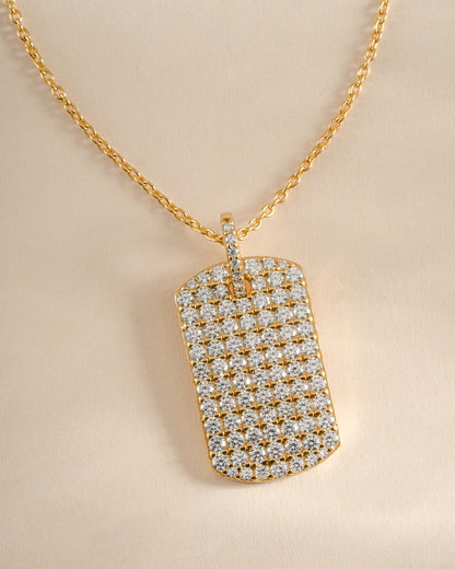 Pavé Dog Tag Necklace