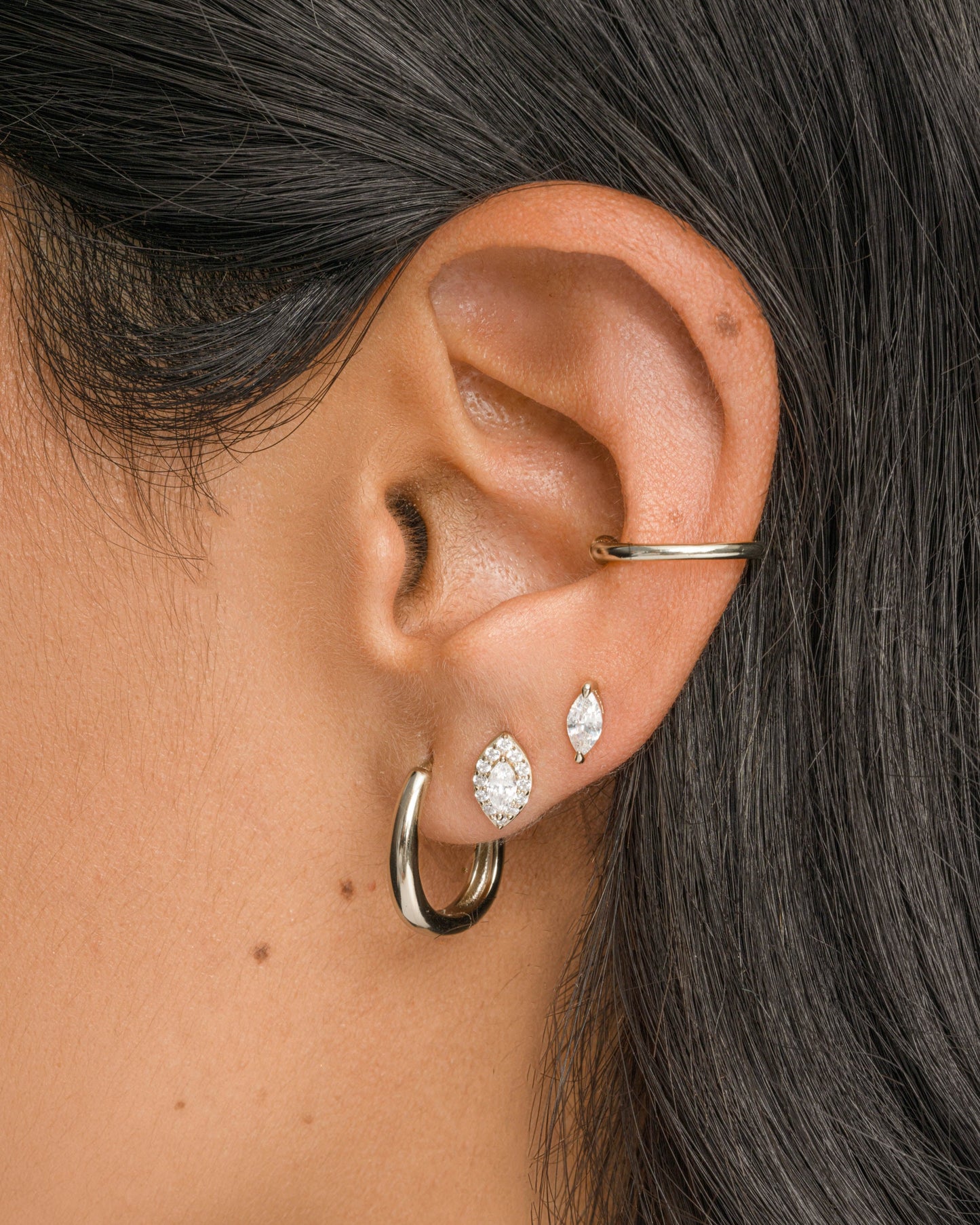 Halo Marquise Studs