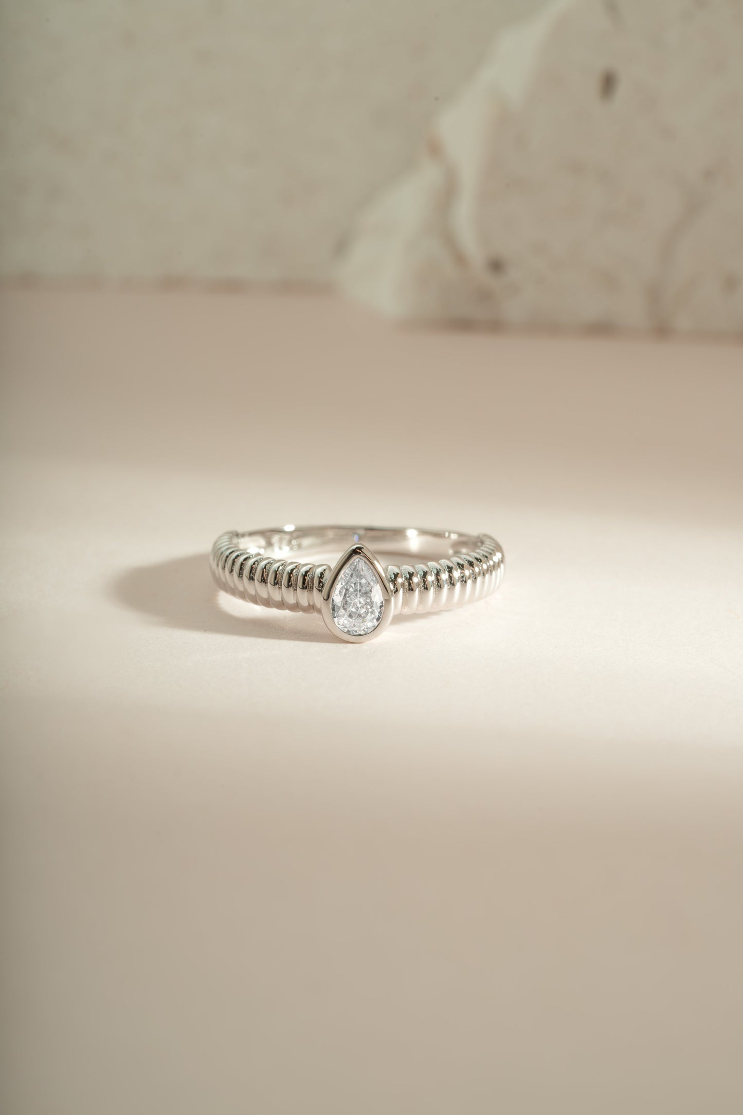 Pear Statement Ring