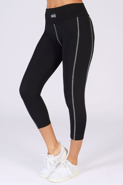 3/4 black leggings for high impact workouts