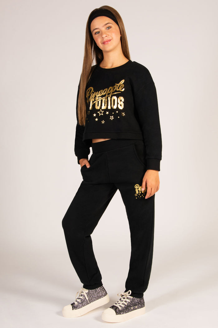 Black and gold Christmas sweater, perfect for any dancer's Christmas stocking!