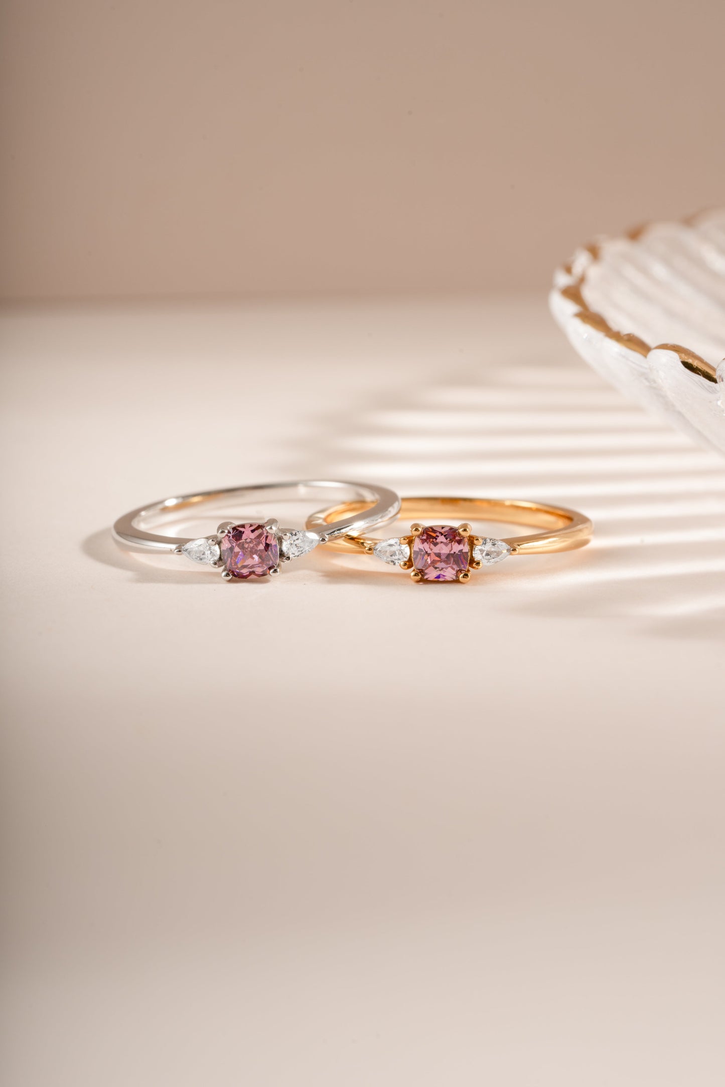 Pink Cushion Ring