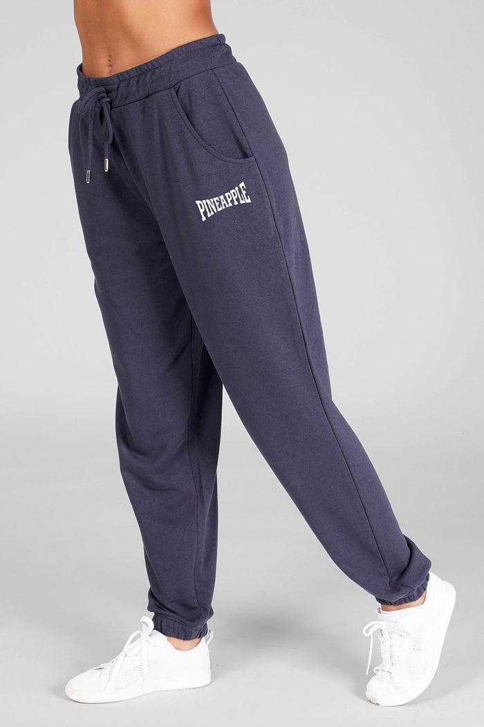 Woman wearing Pineapple Charcoal Oversized Pocket Joggers