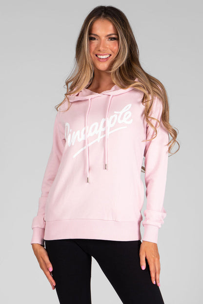 Woman wearing Pineapple Pink Retro Hoodie