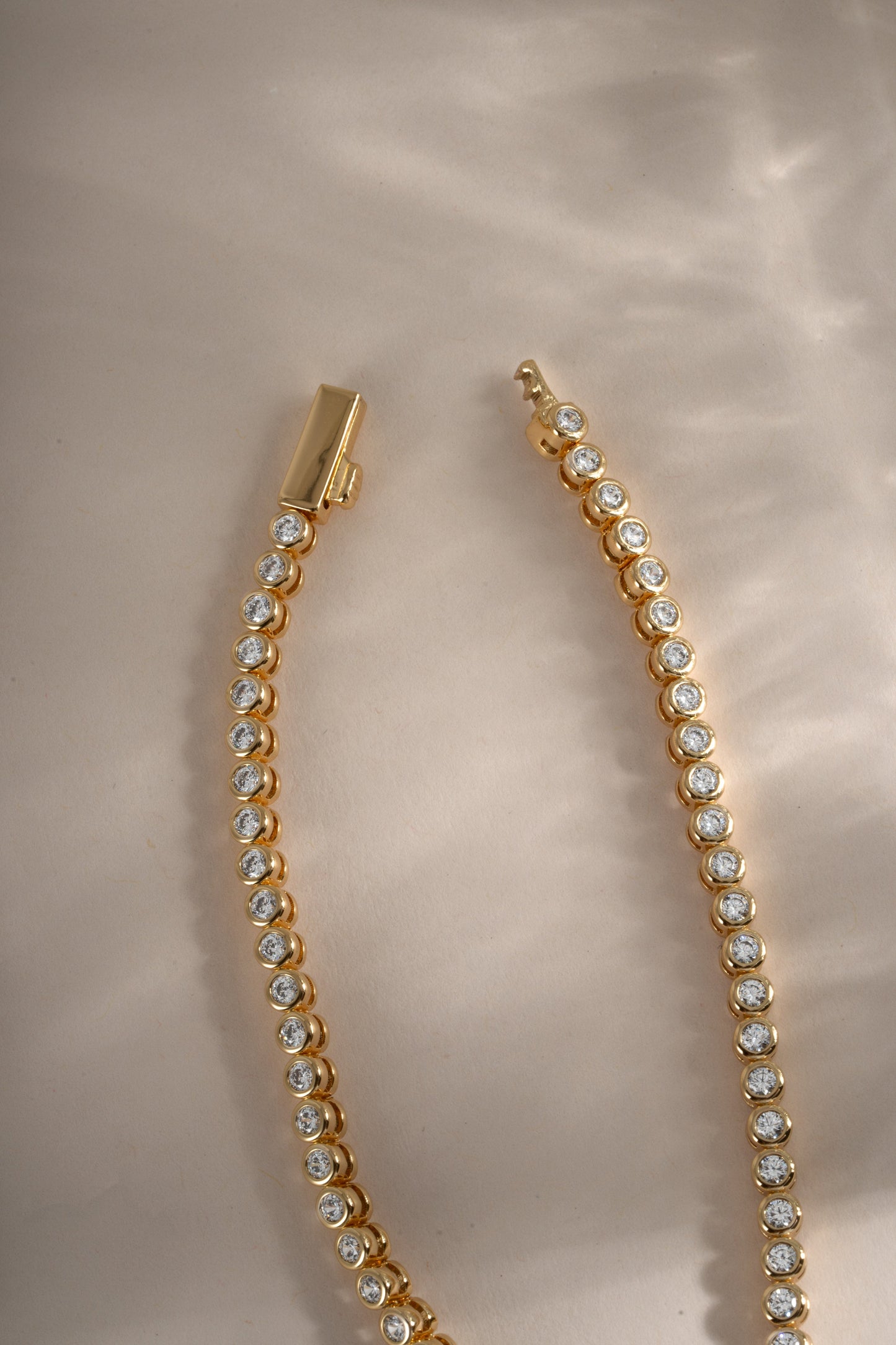 Round Bezel Tennis Necklace