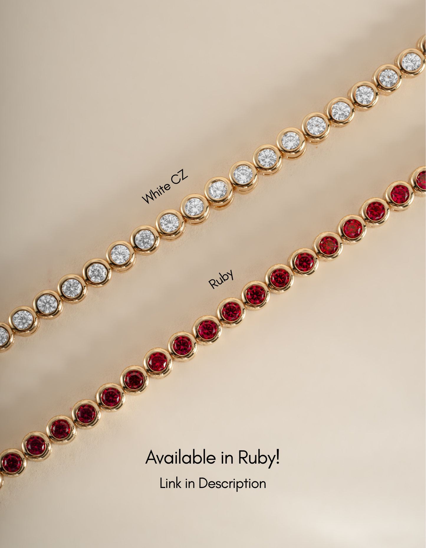 2.5mm Round Bezel Tennis Necklace
