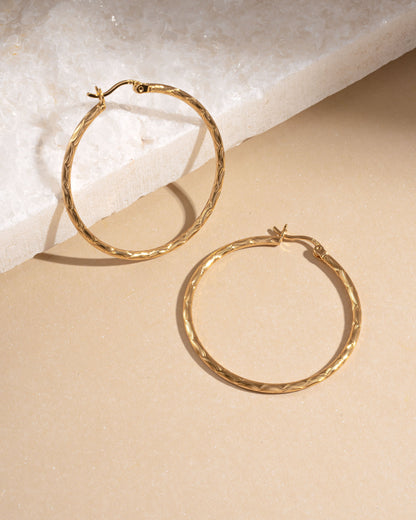 40mm Textured Hoops