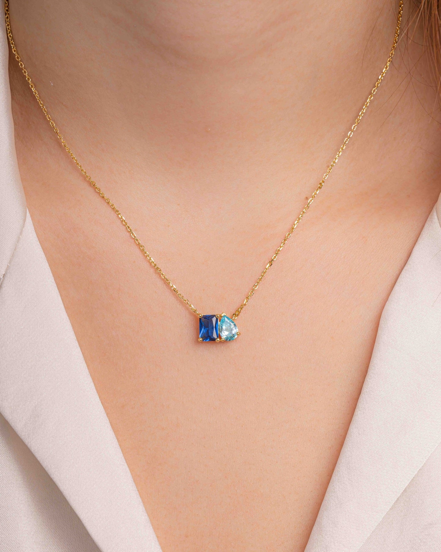 Custom Toi Et Moi Birthstone Necklace