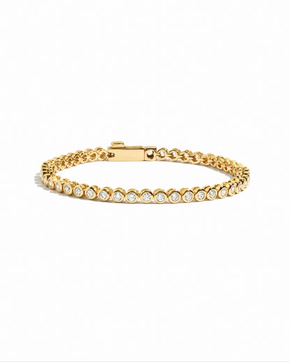 Round Bezel Tennis Bracelet