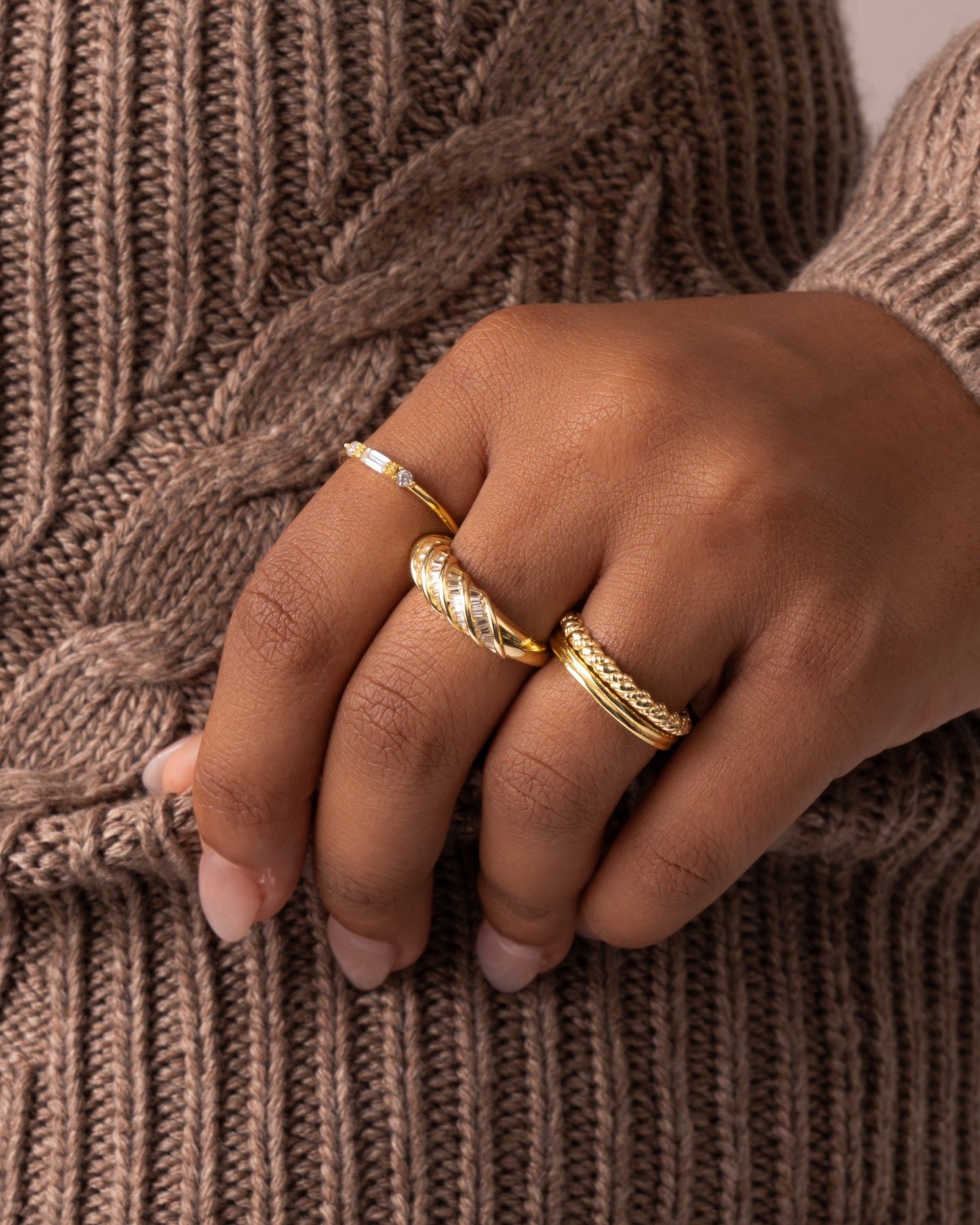 White CZ Baguette Ring