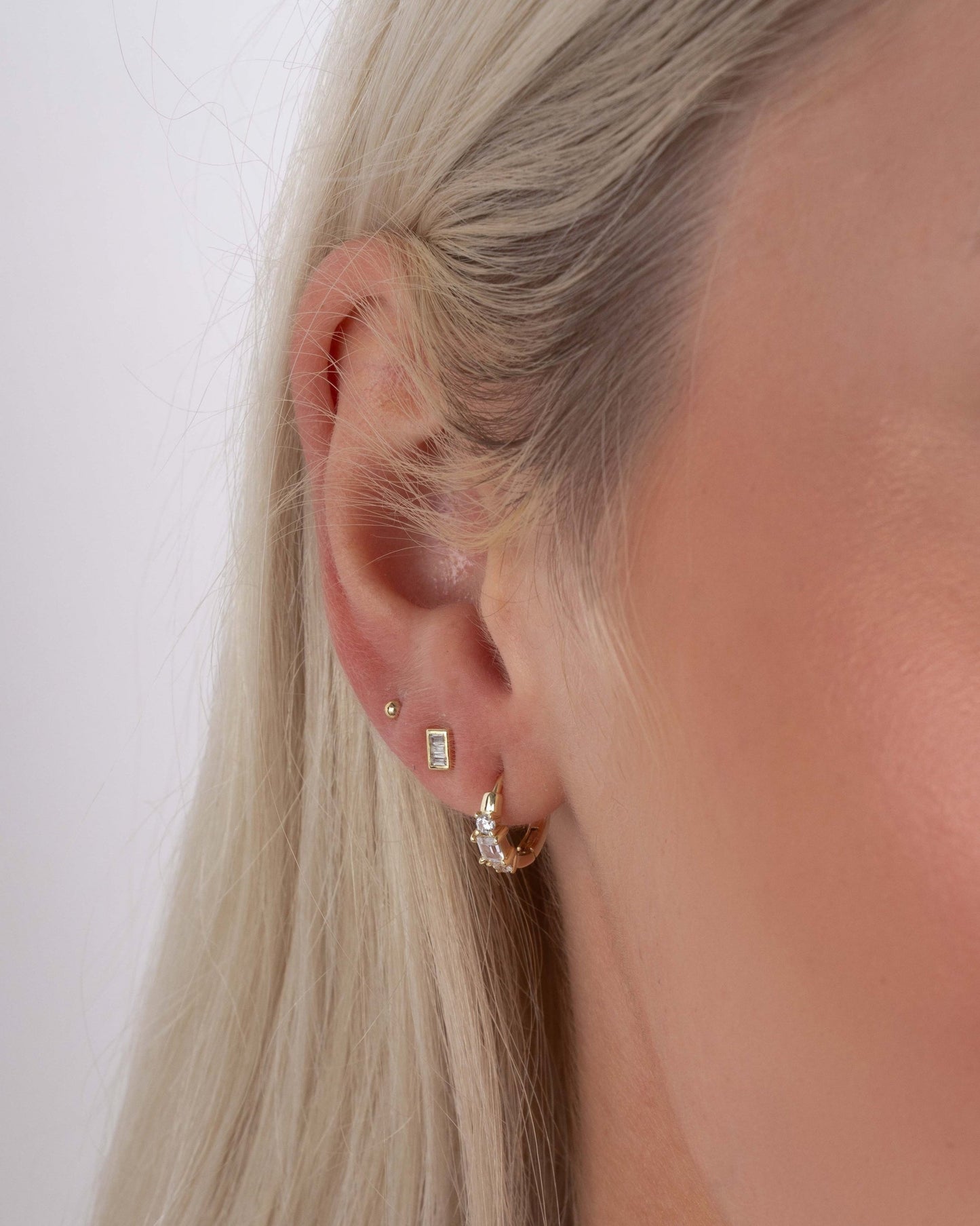 Tiny Baguette Studs