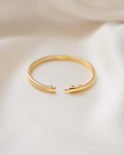 Striped Pavé Diamond Bangle