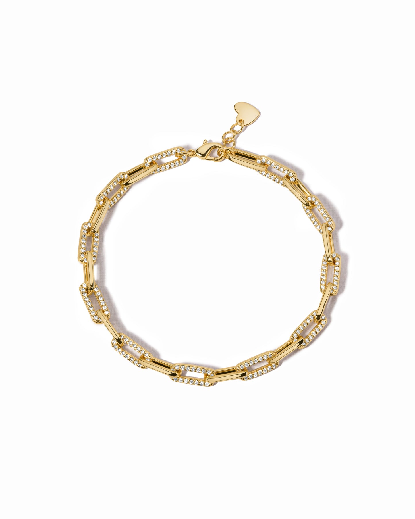 Diamond Paperclip Bracelet