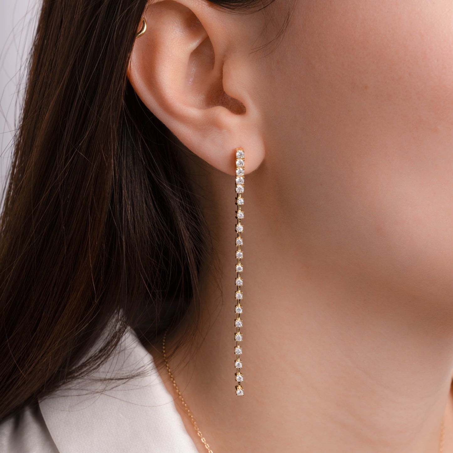 Diamond Line Earrings