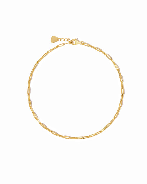 Tiny Paperclip Anklet