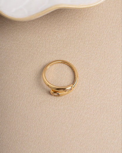 Pear Spiral Ring