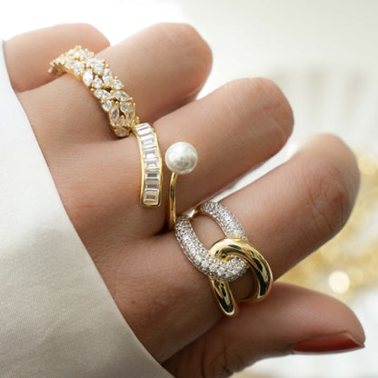 Mixed Metal Loop Ring