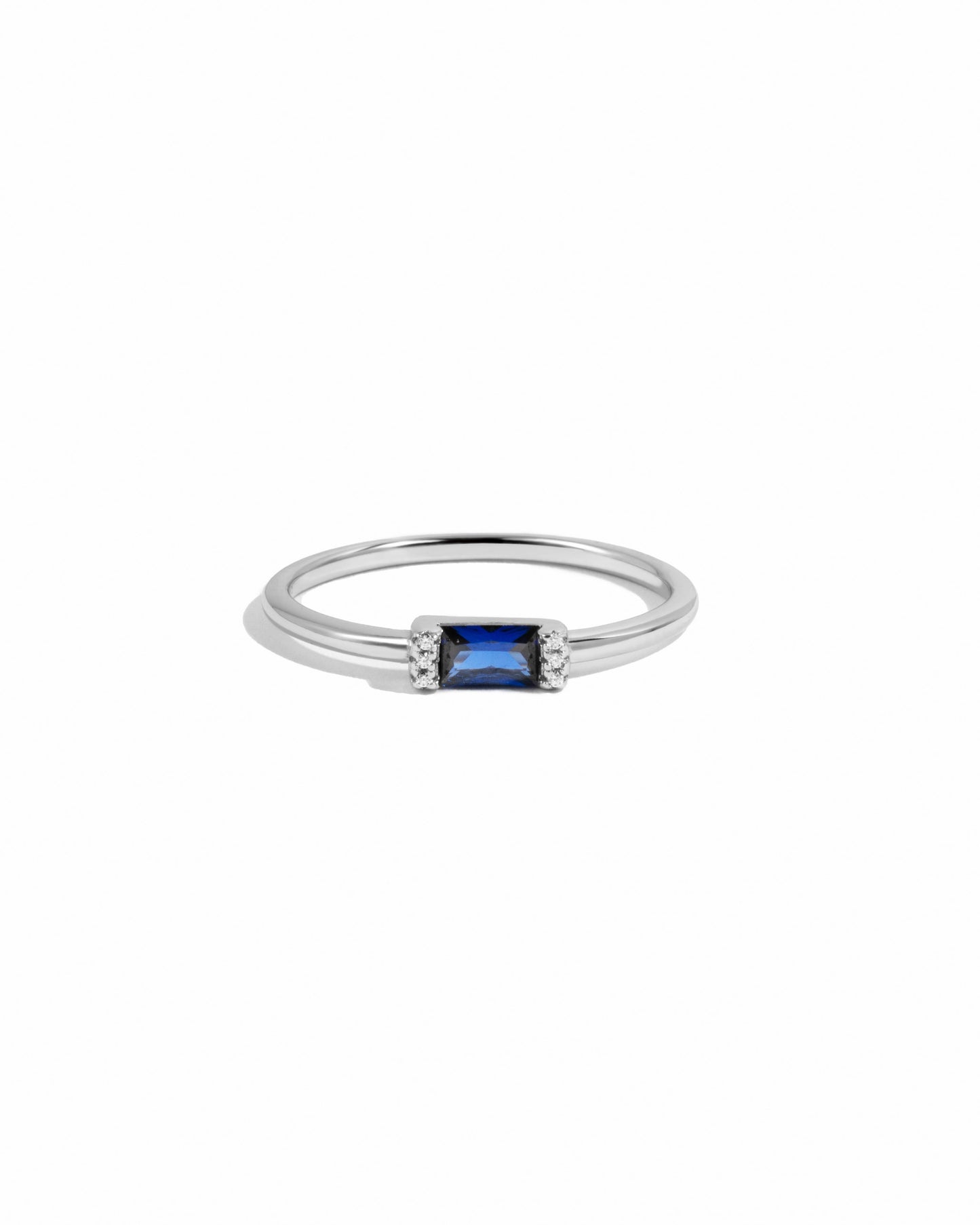 Sapphire Simple Baguette Ring