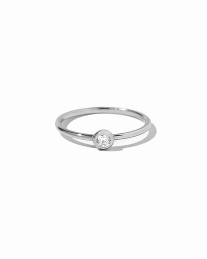 Solitaire Bezel Ring