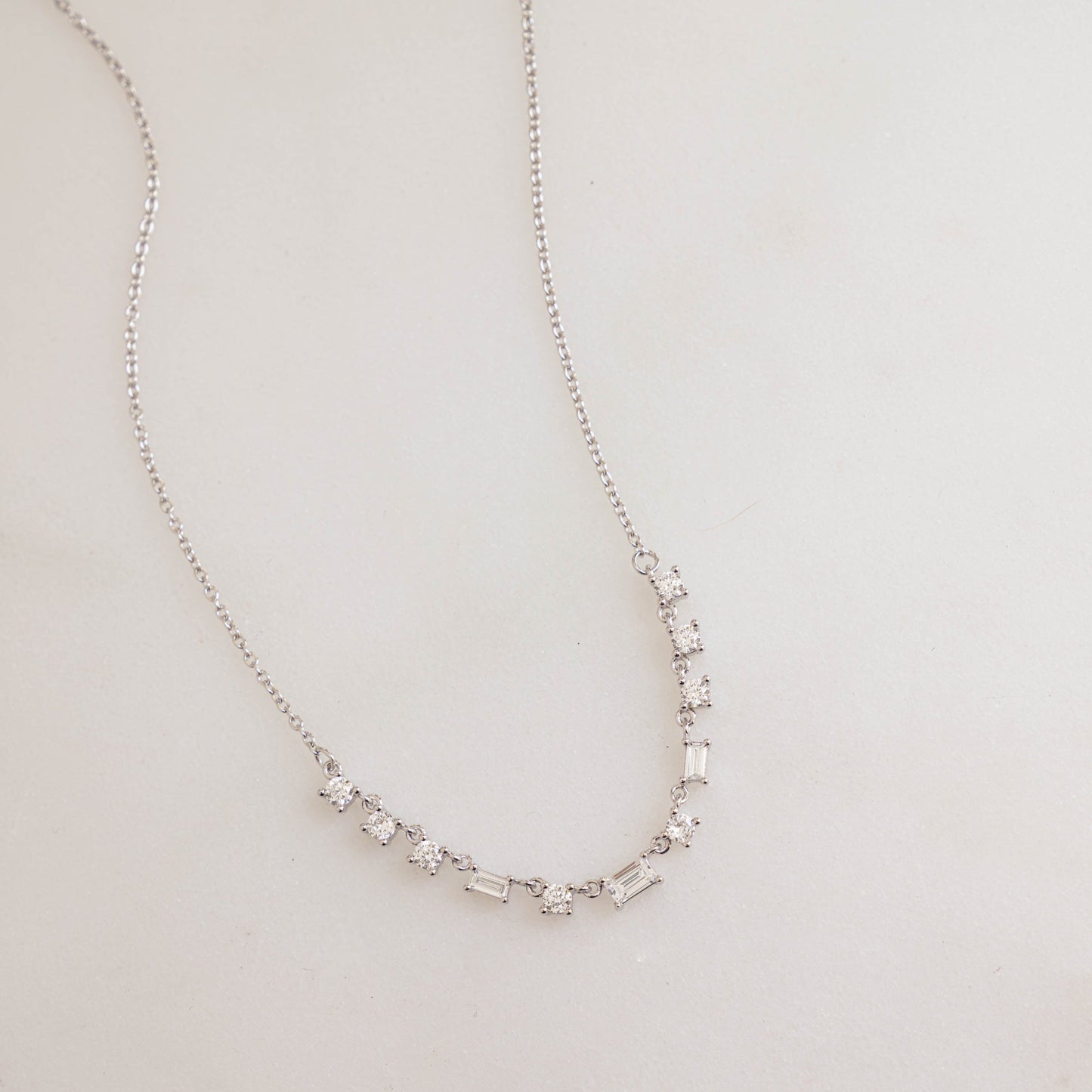 Baguette Line Necklace