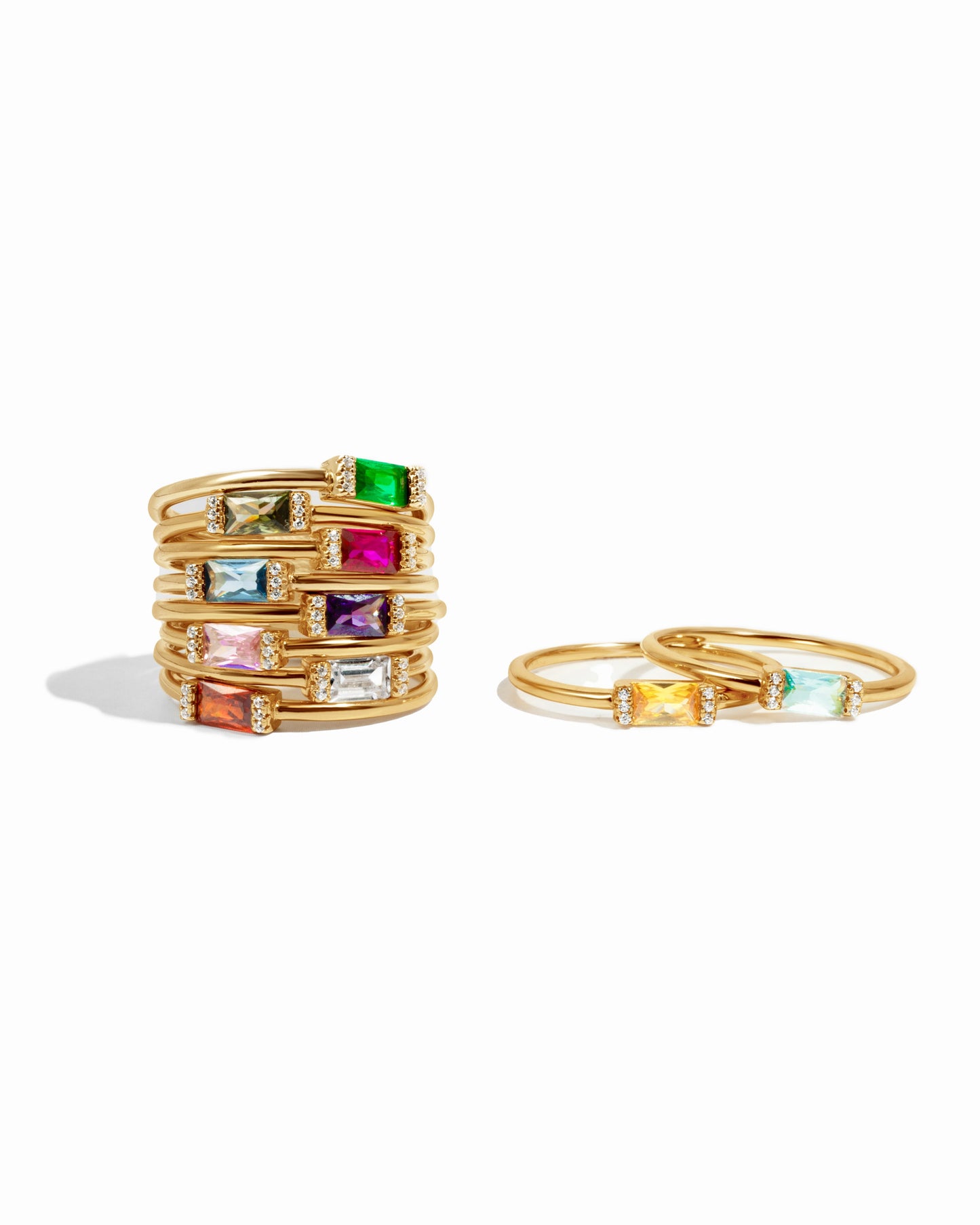 Ruby Simple Baguette Ring