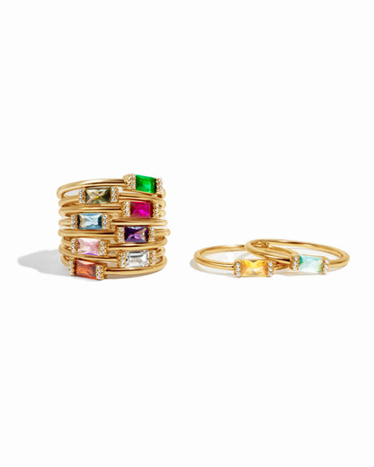 Sapphire Simple Baguette Ring