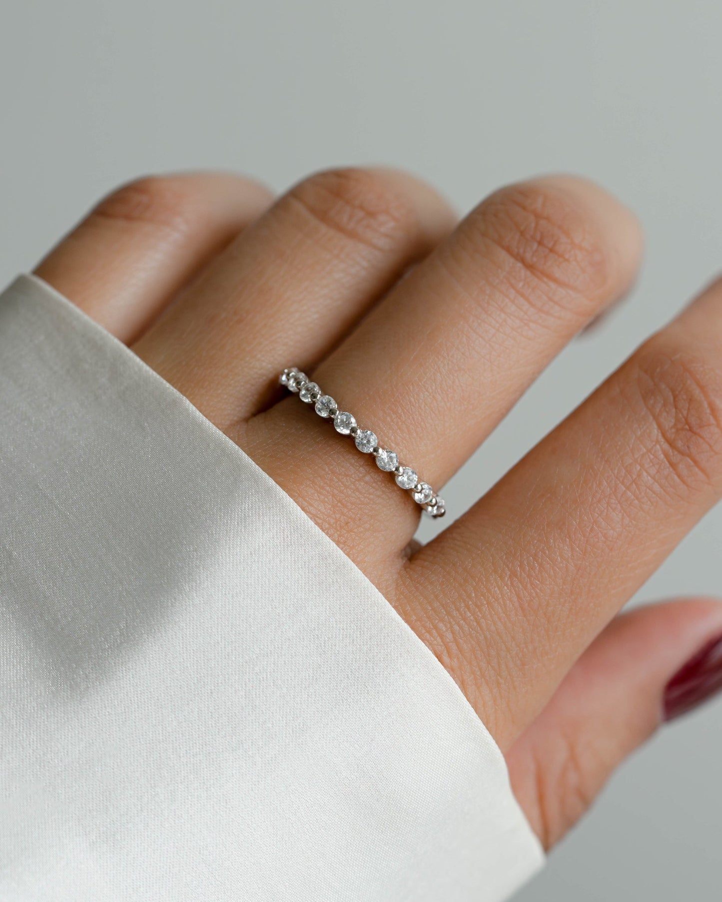 2mm CZ Stacking Ring
