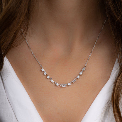 Baguette Line Necklace