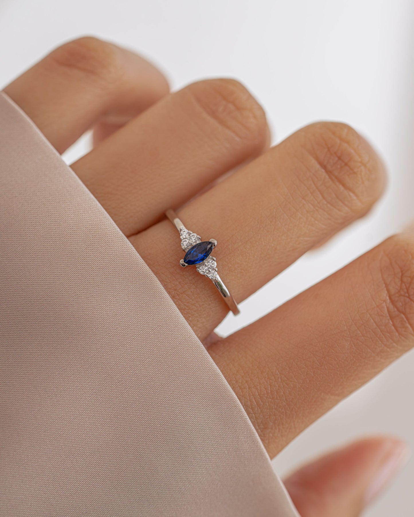 Sapphire Marquise Ring