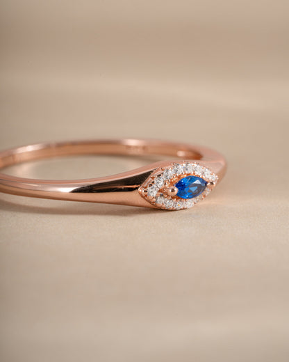 Sapphire Evil Eye Ring