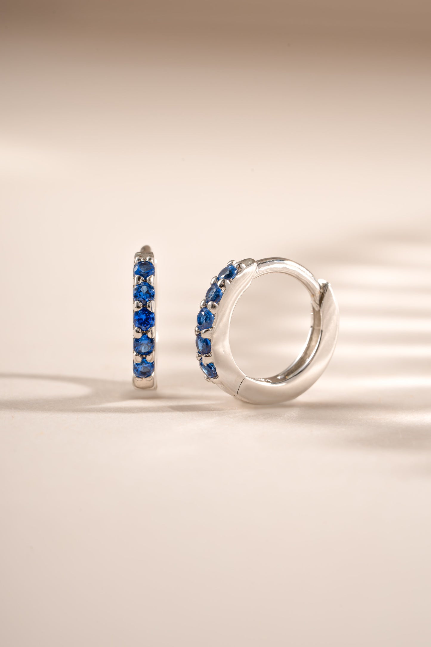 7mm Sapphire Huggies