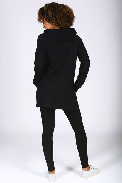 Lounge in Pineapple's brand new side slit hoodie and signature black leggings