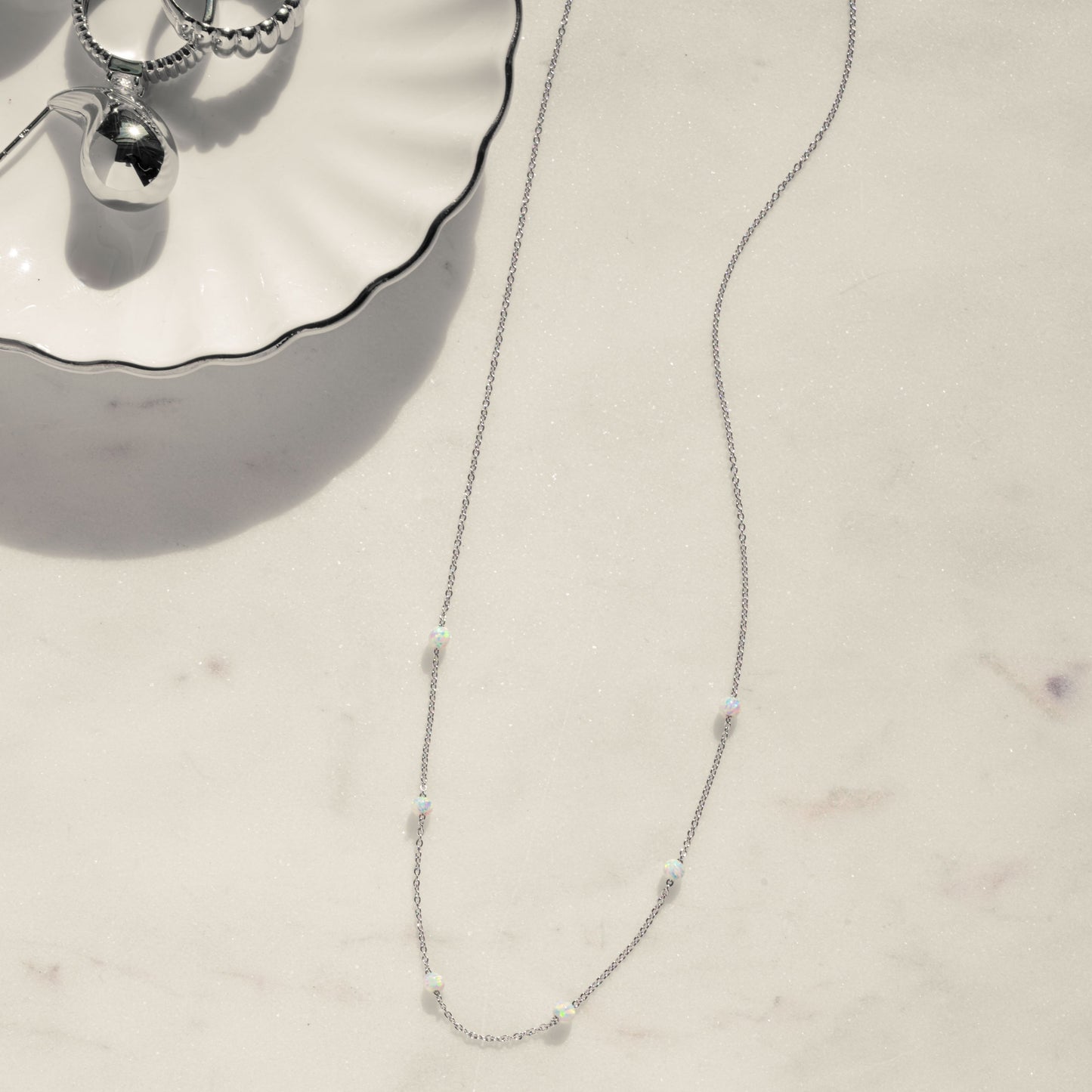 Opal Beaded Necklace