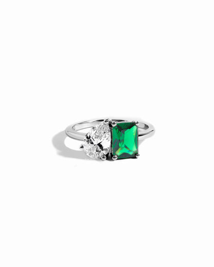 Toi et Moi Emerald Ring