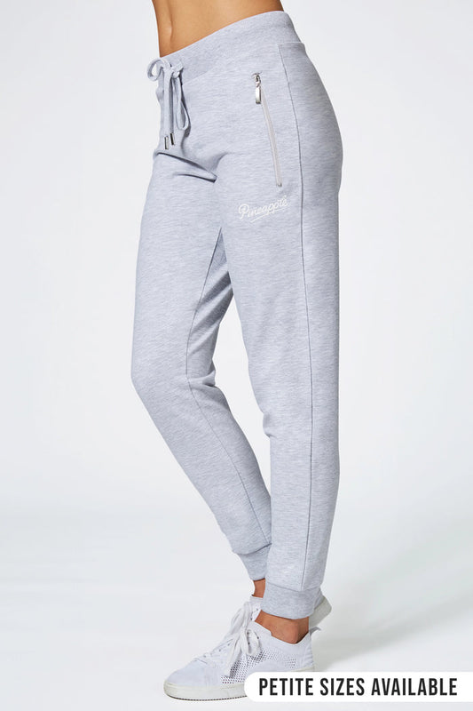 grey marl joggers with zip pockets for women